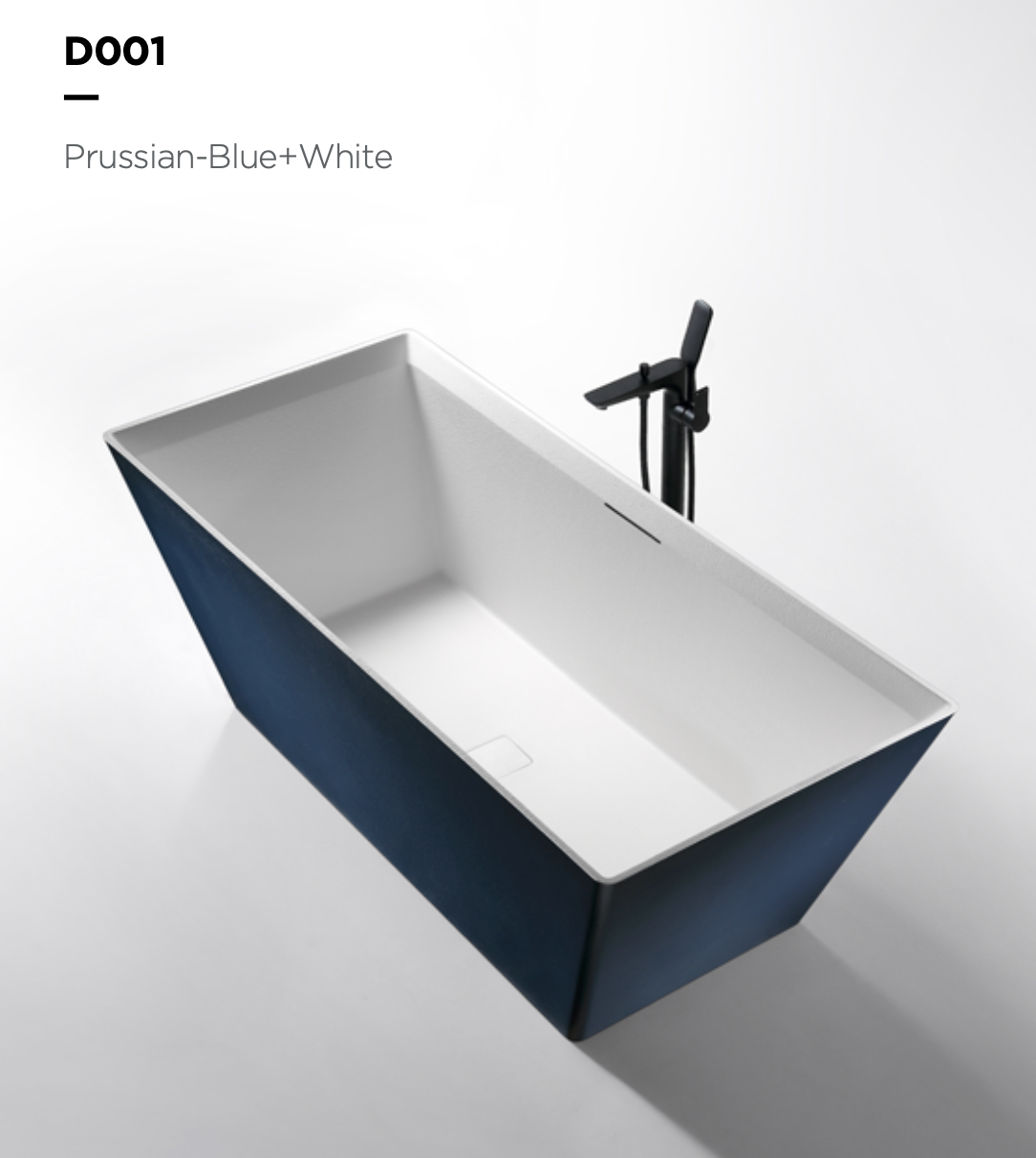 Dahua Geometric Freestanding Bathtub – Tapered Rectangular Design