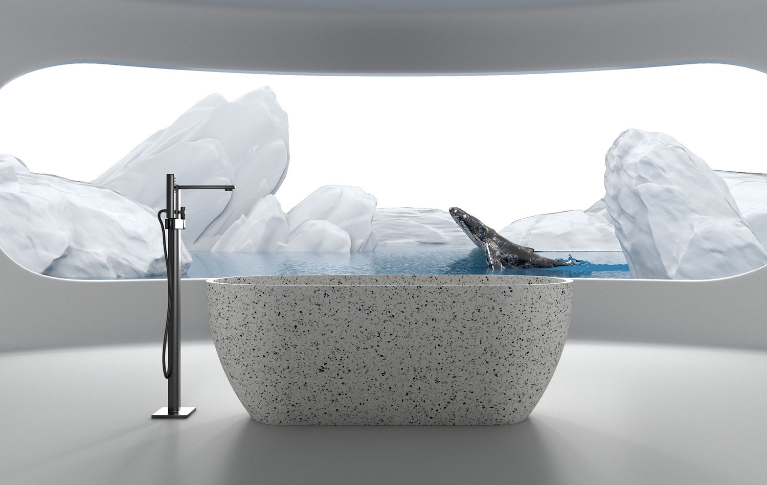 Terrazzo Freestanding Bathtub