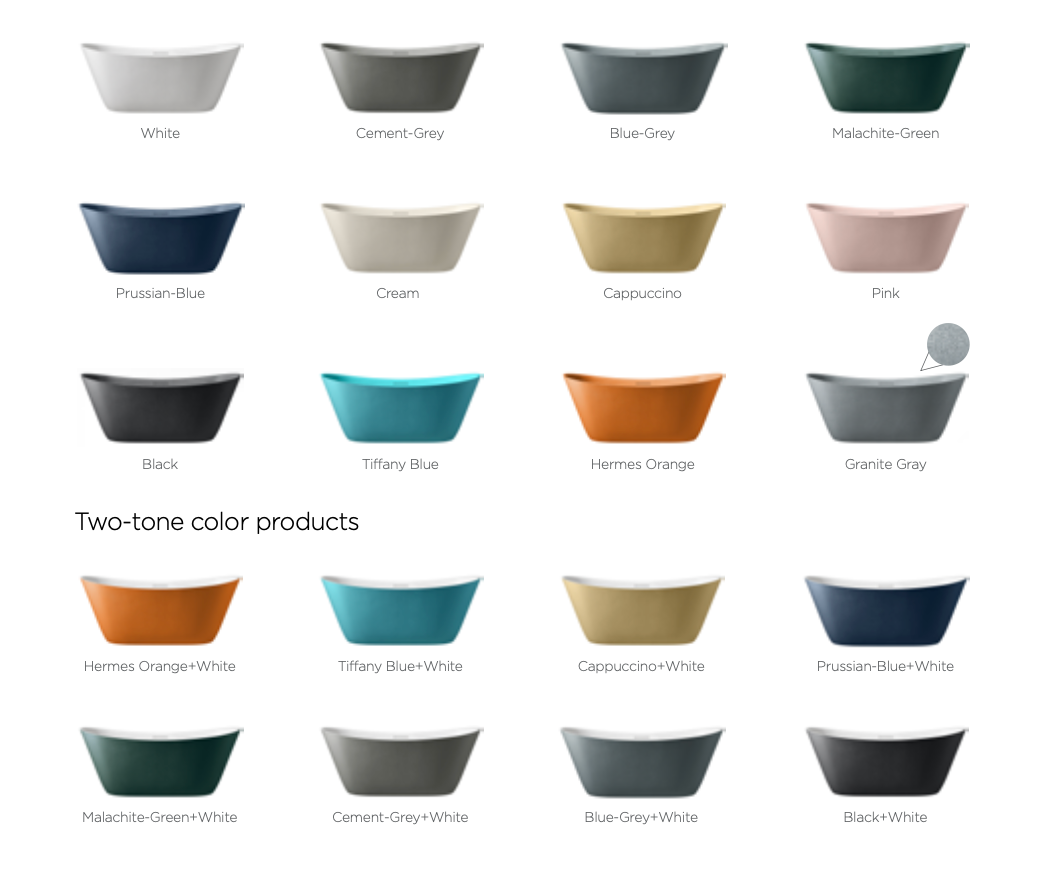 Classic Elegant Freestanding Bathtub | Wide Range of Single & Two-Tone Colors